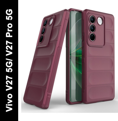 Zapcase Back Cover for Vivo V27 5G / V27 Pro 5G(Maroon, 3D Case, Silicon, Pack of: 1)