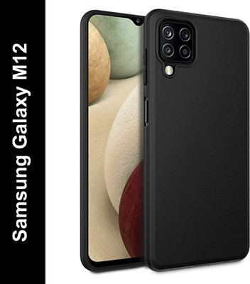 Winkel Back Cover for Samsung Galaxy A12, Samsung Galaxy M12, Samsung Galaxy F12(Black, Flexible, Pack of: 1)