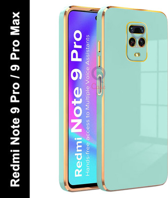 Qcase Back Cover for Redmi Note 9 Pro, Redmi Note 9 Pro Max, Poco M2 Pro(Green, Camera Bump Protector, Silicon, Pack of: 1)