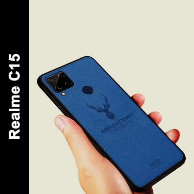KWINE CASE Back Cover for Realme C15(Blue, Rugged Armor, Pack of: 1)