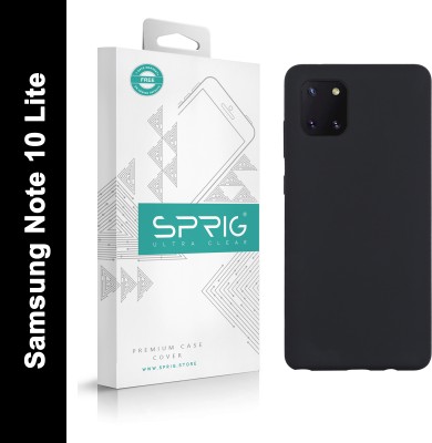 Sprig Liquid Silicone Back Cover for Samsung Galaxy Note 10 Lite(Black, Shock Proof, Silicon, Pack of: 1)