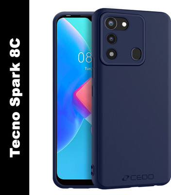 CEDO XPRO Back Cover for Tecno Spark 8C(Blue, Dual Protection, Silicon, Pack of: 1)