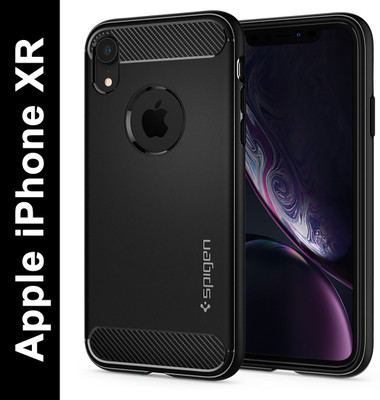 Spigen Rugged Armor Back Cover for Apple iPhone XR(Black, Rugged Armor, Pack of: 1)