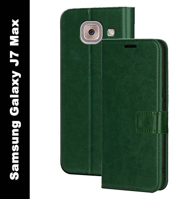 Trap Flip Cover for Samsung Galaxy J7 Max(Green, Cases with Holder, Pack of: 1)
