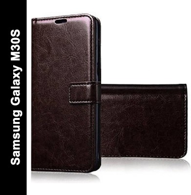 Mashgul Flip Cover for Samsung Galaxy M30s(Brown, Shock Proof, Pack of: 1)