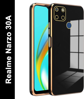 Meephone Back Cover for Realme C12, Realme Narzo 20, Realme Narzo 30A, Realme C25, Realme C25s(Black, Gold, 3D Case, Silicon, Pack of: 1)