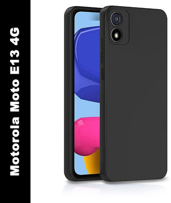 RUNICHA Back Cover for Motorola Moto E13 4G(Black, Shock Proof, Pack of: 1)