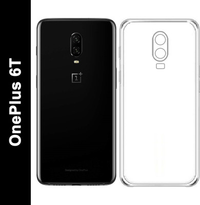 Mobizworld Back Cover for OnePlus 6T(Transparent, Camera Bump Protector, Pack of: 1)