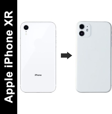 Goggly Back Cover for Apple iPhone XR Convert to 11 Back Sheet With Logo.(White, Flexible, Pack of: 1)