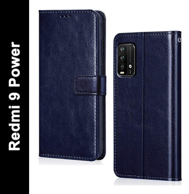 Ridhaniyaa Back Cover for Redmi 9 Power(Blue, Cases with Holder, Pack of: 1)