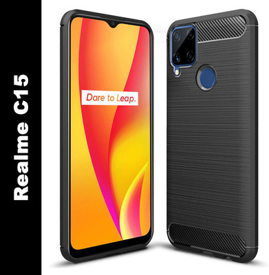 Flipkart SmartBuy Back Cover for Realme C15(Black, Rugged Armor, Pack of: 1)