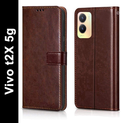 Yofashions Back Cover for Vivo t2X 5g(Brown, Pack of: 1)