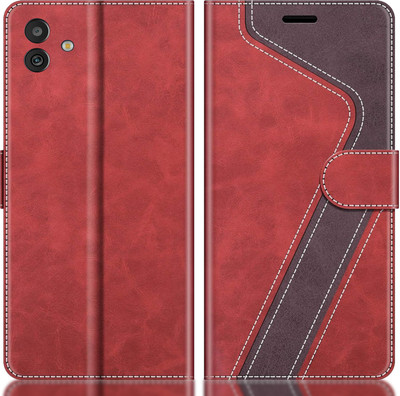 TWIGLO Flip Cover for SAMSUNG M13 5G(Red, Brown, Dual Protection, Pack of: 1)