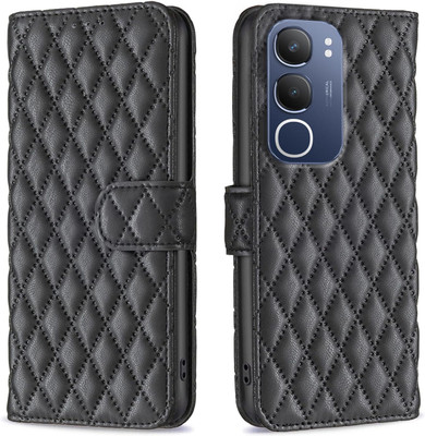 Perkie Flip Cover for vivo Y29 5G(Black, Dual Protection)