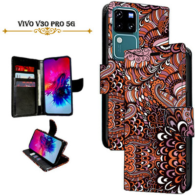 PARGO Flip Cover for Vivo V30 Pro 5G(Brown, Pack of: 1)