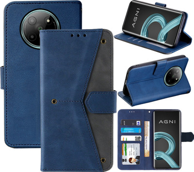 Autofocus Flip Cover for Lava Agni 2 5G(Blue, Camera Bump Protector, Pack of: 1)