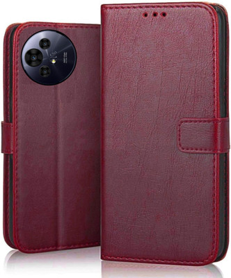 XSHIELD Front & Back Case for Alcatel V3 Ultra 5G | Premium Business Series Wallet Flip Back Cover(Red, Dual Protection, Pack of: 1)