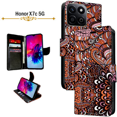 Hpa Flip Cover for Honor X7c 5G(Brown, Pack of: 1)