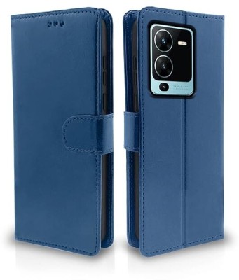 BITON Back Cover for Vivo V25 Pro 5G Flip Case Leather Finish | Inside TPU with Card Pockets(Brown, Hard Case, Pack of: 1)