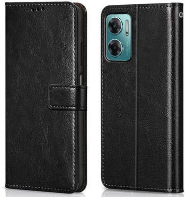 COVERHEAD Flip Cover for Back Cover for Mi Redmi 11 Prime 5G (Black, Dual Protection, Pack of: 1)(Black, Cases with Holder)