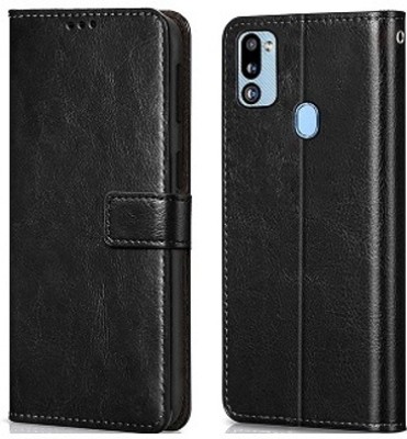 AKSP Flip Cover for Samsung Galaxy M30S Leather Finish and Card Pockets(Black, Magnetic Case, Pack of: 1)