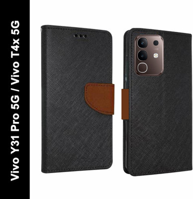 Krumholz Flip Cover for Vivo Y31 Pro 5G, vivo T4x 5G(Brown, Dual Protection, Pack of: 1)
