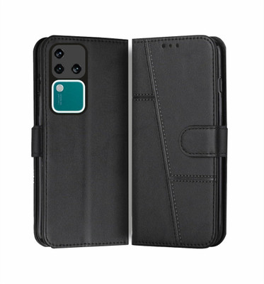 Soul Flip Cover for Vivo V30 Pro 5G, Card Pockets Wallet & Stand, Wallet Style Flip Back Case Cover(Black, Magnetic Case, Pack of: 1)