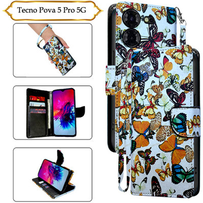PARGO Flip Cover for Tecno Pova 5 Pro 5G(White, Pack of: 1)