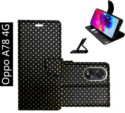 Toklot Flip Cover for Oppo A78 4G(Black, Pack of: 1)