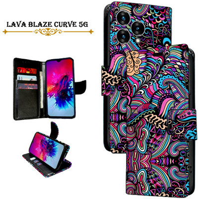 Mxkart Flip Cover for Lava Blaze Curve 5G(Purple, Pack of: 1)