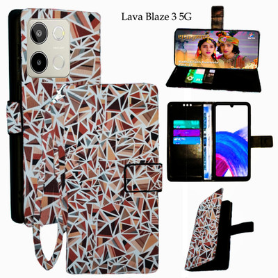 Mxkart Flip Cover for Lava Blaze 3 5G(Brown, Pack of: 1)