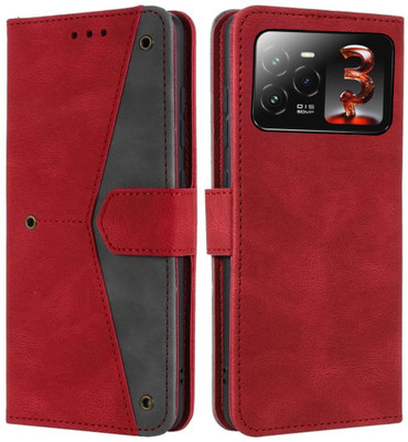 ClickAway Wallet Case Cover for Lava Agni 3 5G |High Premium Class Series Business Edition Flip Back Cover(Red, Flexible, Pack of: 1)