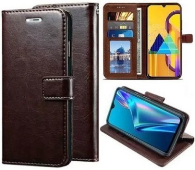 Aarov Wallet Case Cover for Oppo A53s(Brown, Dual Protection, Pack of: 1)