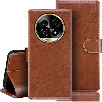 Roxel Flip Cover for Realme 13 Pro Plus 5G(Brown, Dual Protection, Pack of: 1)