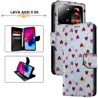 PARGO Flip Cover for Lava Agni 3 5G(White, Pack of: 1)