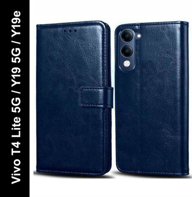 Mashgul Flip Cover for Vivo T4 Lite 5G, Vivo Y19 5G, Vivo Y19e(Blue, Shock Proof, Pack of: 1)