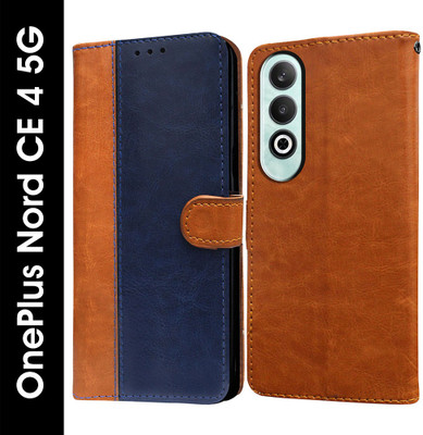 Casotec Flip Cover for OnePlus Nord CE4 5G(Blue, Pack of: 1)