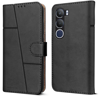 spaziogold Flip Cover for vivo Y29 5G(Black, Dual Protection, Pack of: 1)