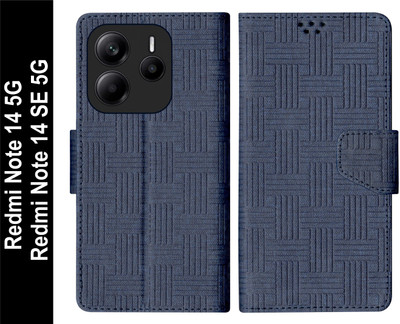 SBMS Flip Cover for Xiaomi Mi Redmi Note 14 5G / Redmi Note 14 SE 5G Back Cover Case with Magnatic Closure(Blue, Shock Proof, Pack of: 1)
