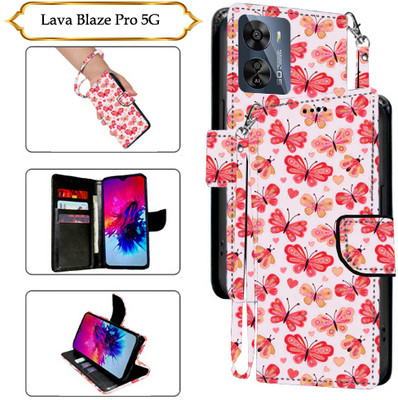 Asmart Flip Cover for Lava Blaze Pro 5G(Red, Pack of: 1)