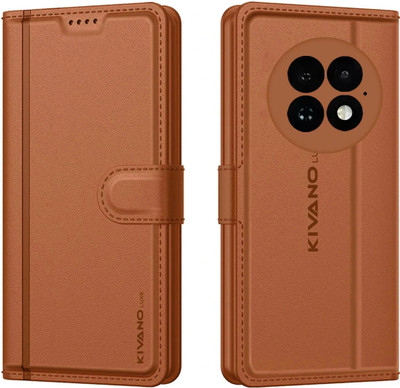 KIVANO LUXE Flip Cover for OnePlus 13R 5G(Brown, Magnetic Case, Pack of: 1)