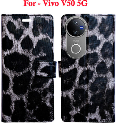 Toklot Flip Cover for Vivo V50 5G(Black, Pack of: 1)