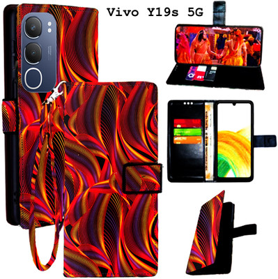 Mxkart Flip Cover for Vivo Y19s 5G(Red, Pack of: 1)