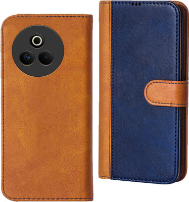 GLOBAL NOMAD Flip Cover for RealMe P3 Pro 5G(Blue, Brown, Dual Protection, Pack of: 1)