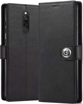 ExclusivePlus Front & Back Case for Mi Redmi 8 | Premium Imported Business Series Wallet Flip Back Cover(Black, Dual Protection, Pack of: 1)