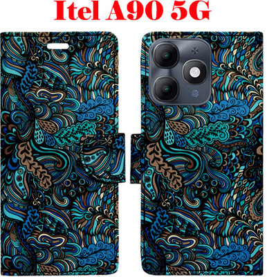 Toklot Flip Cover for Itel A90 5G(Blue, Pack of: 1)