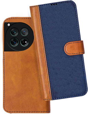Flipkart SmartBuy Flip Cover for OnePlus 12R 5G(Blue, Brown, Dual Protection, Pack of: 1)