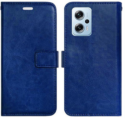 Realgo Flip Cover for Redmi K50i 5G(Blue, Pack of: 1)