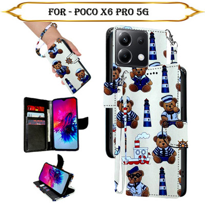 PARGO Flip Cover for Poco X6 Pro 5G(Multicolor, Pack of: 1)