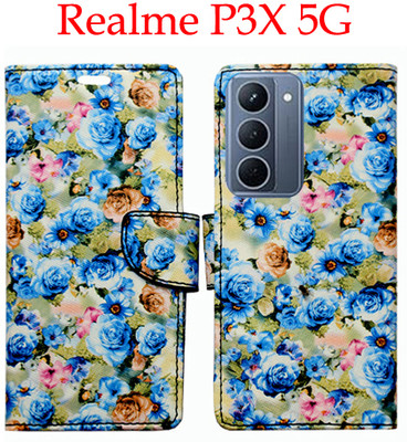 Shanno Enterprises Flip Cover for Realme P3X 5G(Blue, Pack of: 1)